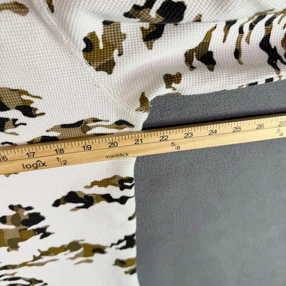 Y2K Converse Mens‎ Sweatshirt M Snow White Camo Skate Grunge Waffle Knit RARE